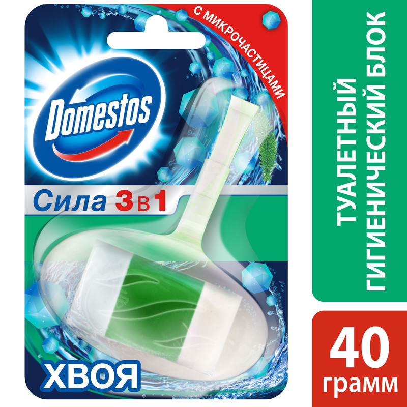 Блок для унітазу DOMESTOS хвоя, 1х40г